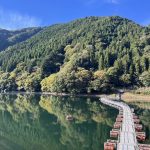 奥多摩湖　麦山の浮橋