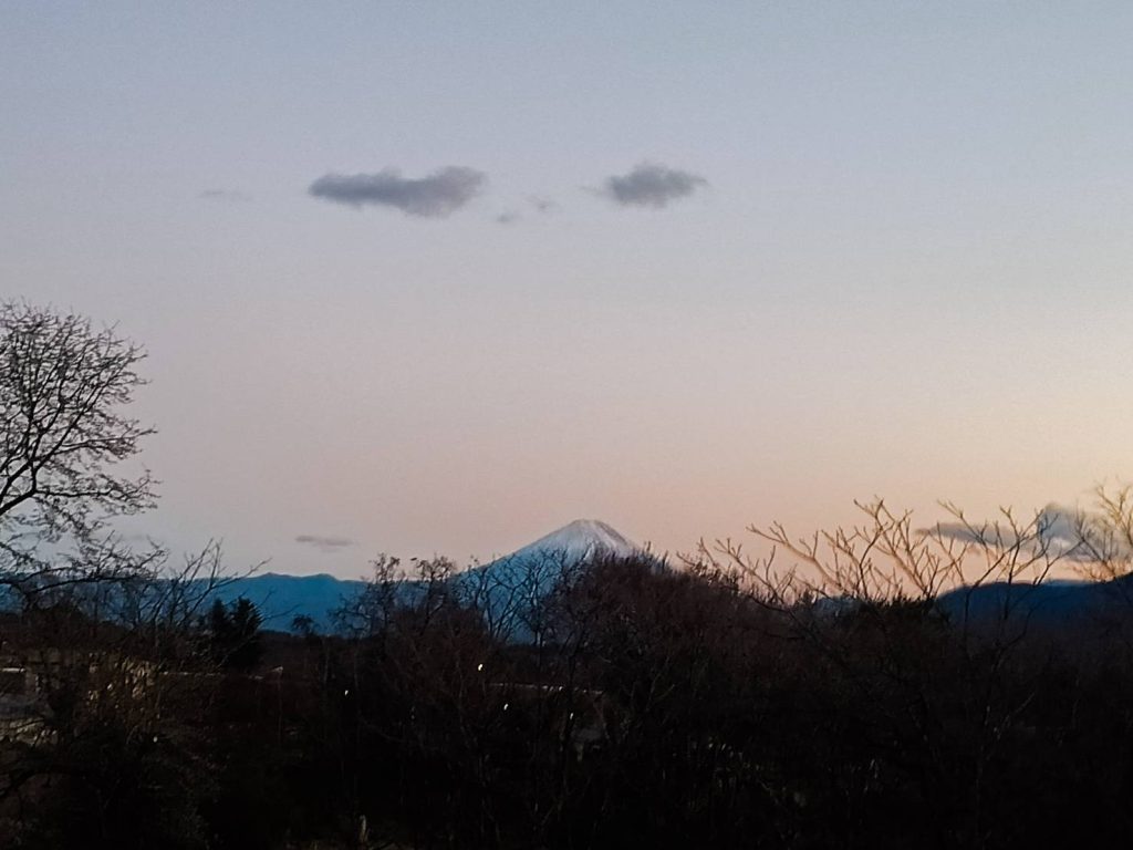 夕方の富士山