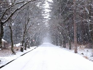 年末年始の運転気を付けて！　山梨県鳴沢村