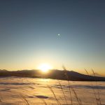 霧ヶ峰高原の朝日