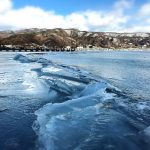 諏訪湖　御神渡り　長野県　