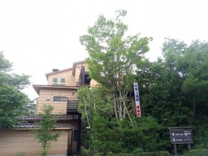 鳴沢村　道の駅の奥に現れる　緑に囲まれた日帰り温泉　ゆらり