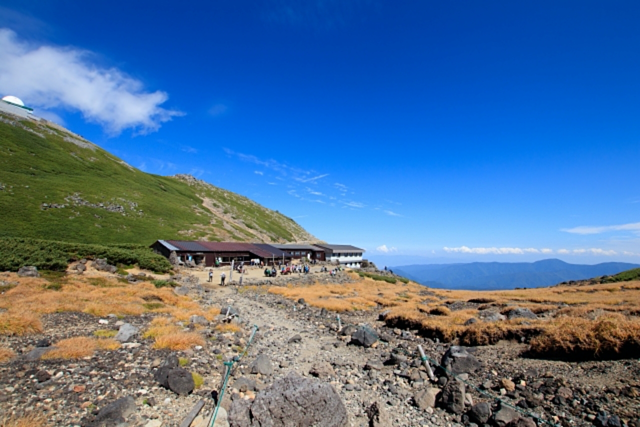 肩ノ口小屋と剣ヶ峰登山口