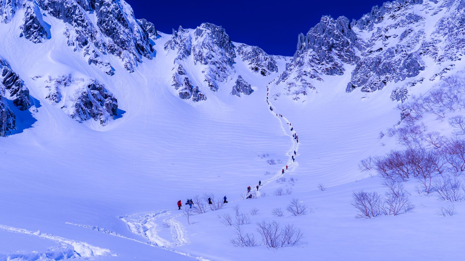長野県駒ケ根市 駒ヶ根高原 千畳敷カール 冬