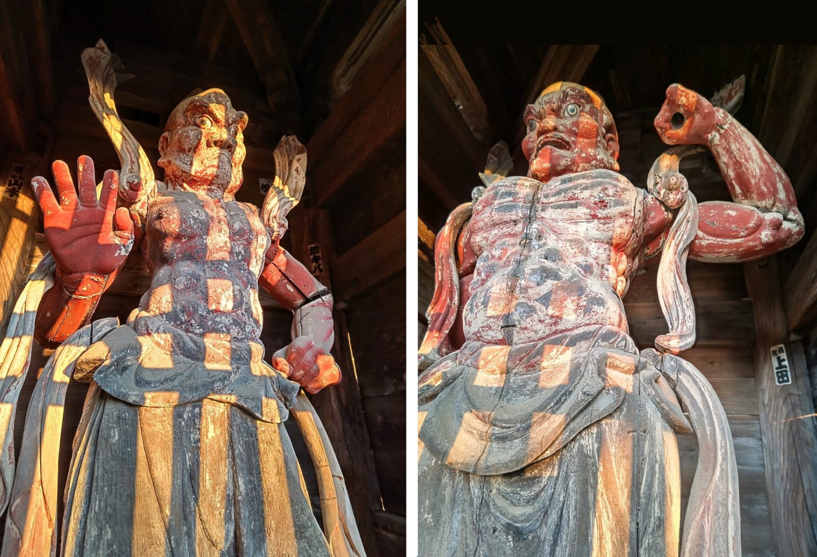 怖い。西蓮寺仁王門,関東の穴場な黃葉スポット,インスタ映え,紅葉,黃葉,イチョウ,桜,東京近郊、首都圏