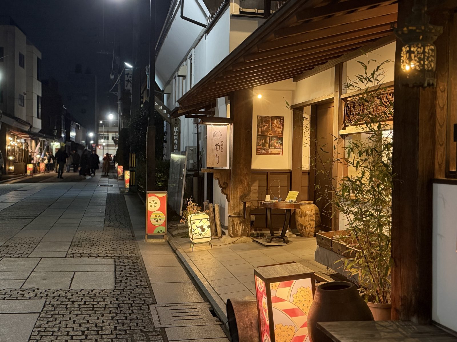 足利市 石畳通りのライトアップ