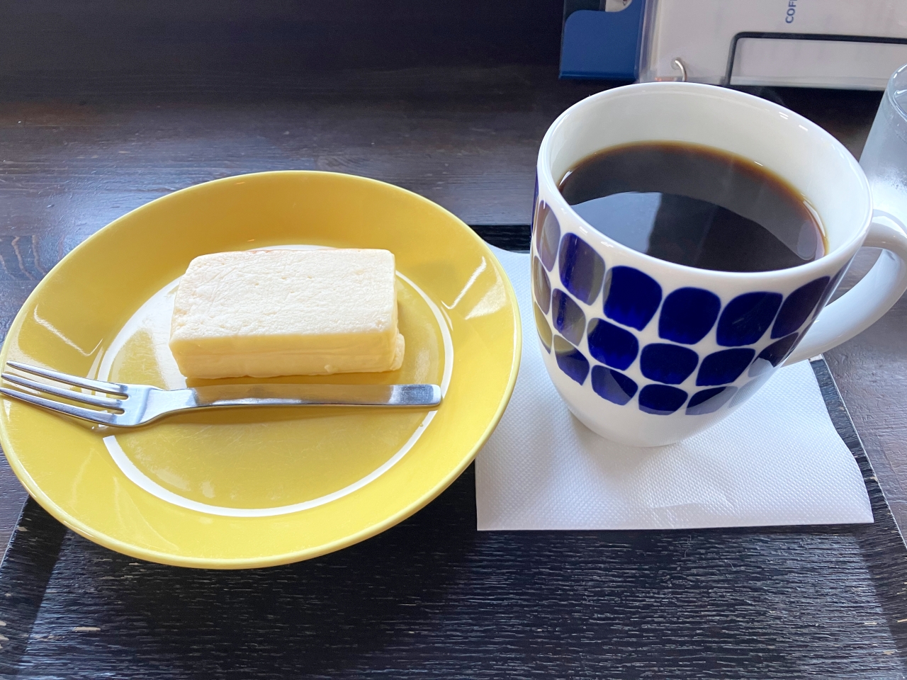 本日のおコーヒーとチーズケーキ