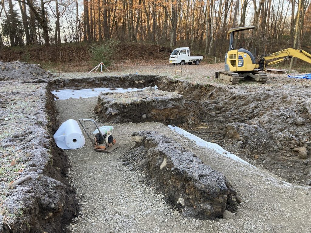 清里の基礎工事