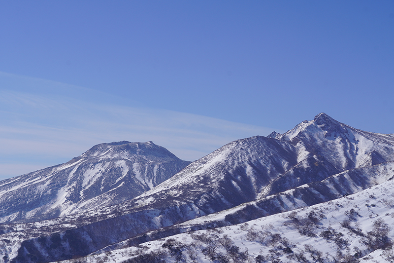 雪の那須連山の素晴らしい景色