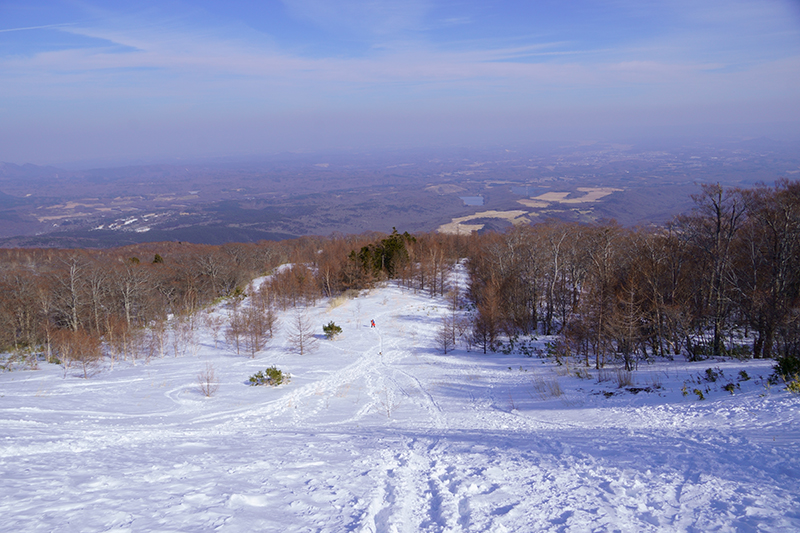 ソリで下山