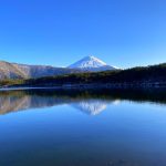 西湖(富士五湖)と逆さ富士