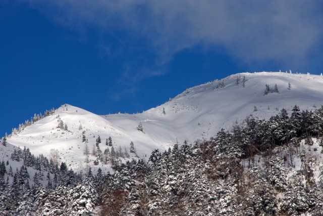 群馬県の雪山